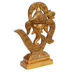ARTVARKO Brass Om Swastika Ganesha Murti Shubh Labh Ganesh Idol Statue for Home Décor Mandir Temple Gift Showpiece 13.5 Inch.