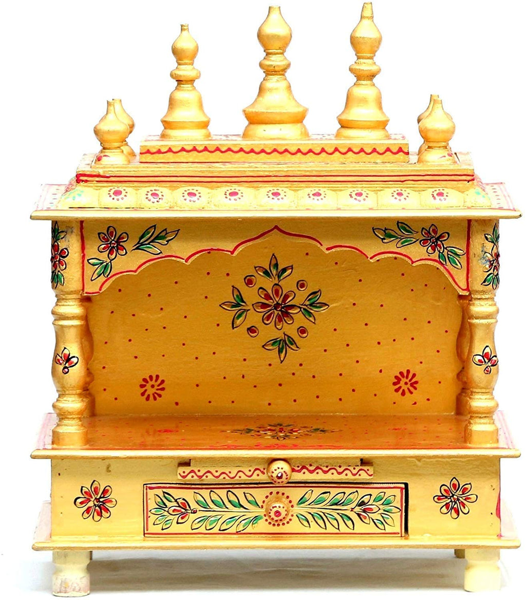 Kamdhenu art and craft Wooden Temple/Home Temple/Pooja Mandir/Pooja Mandap/Temple