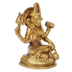 ARTVARKO Lord Shiva Murti Idol Bhagwan Shankar Brass Bhole Nath Mandir Temple Showpiece Accessories Vastu Remedy Size 5 Inches