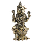 ARTVARKO Brass Goddess Rajarajeshvari MATA Lalitha Devi Statue for Home Decor Puja Mandir Temple 4 Inch