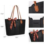 Montana West Tote Bags for Women Medium Top Handle Satchel Purses, Jet Black, M, Fashion