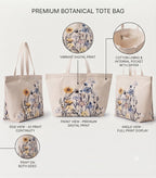 Velmora Learge Canvas Tote Bag for women with Zipper, Tote Bag for College, Office & Grocery Shopping | Cotton Tote Handbag with Inner Pocket,