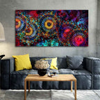 VIBECRAFTS Homcraft Canvas Paintings for Living Room Drawing Room Mandala Art Dark Eyes Canvas Wall Painting Fitted With Wooden Frame For Home | Office | Living Room | Gifts (PTVCH_2518)