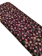 Namastyle Winter Woolen Spun Pashmina Small Floral printed UN Stitched Kurti Running Material For Women Width - 44 (wine, 2)