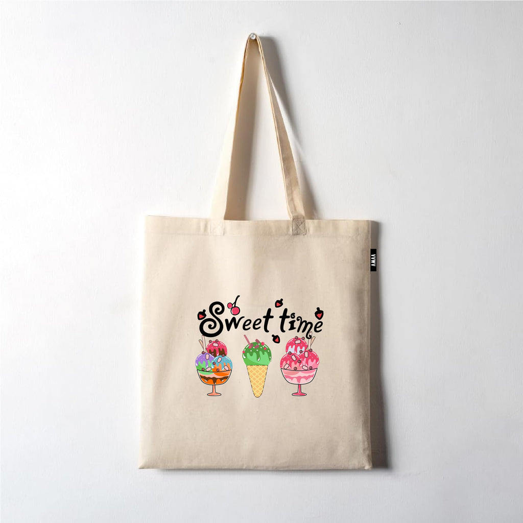 VVWV Printed Tote Bag | 100% Organic Cotton Shopping | Grocery Tote Bag | Women Office College Grocery | Vegetable Bags Market, Canvas Bag 15kgs Capacity (13 x 15.7 Inch)