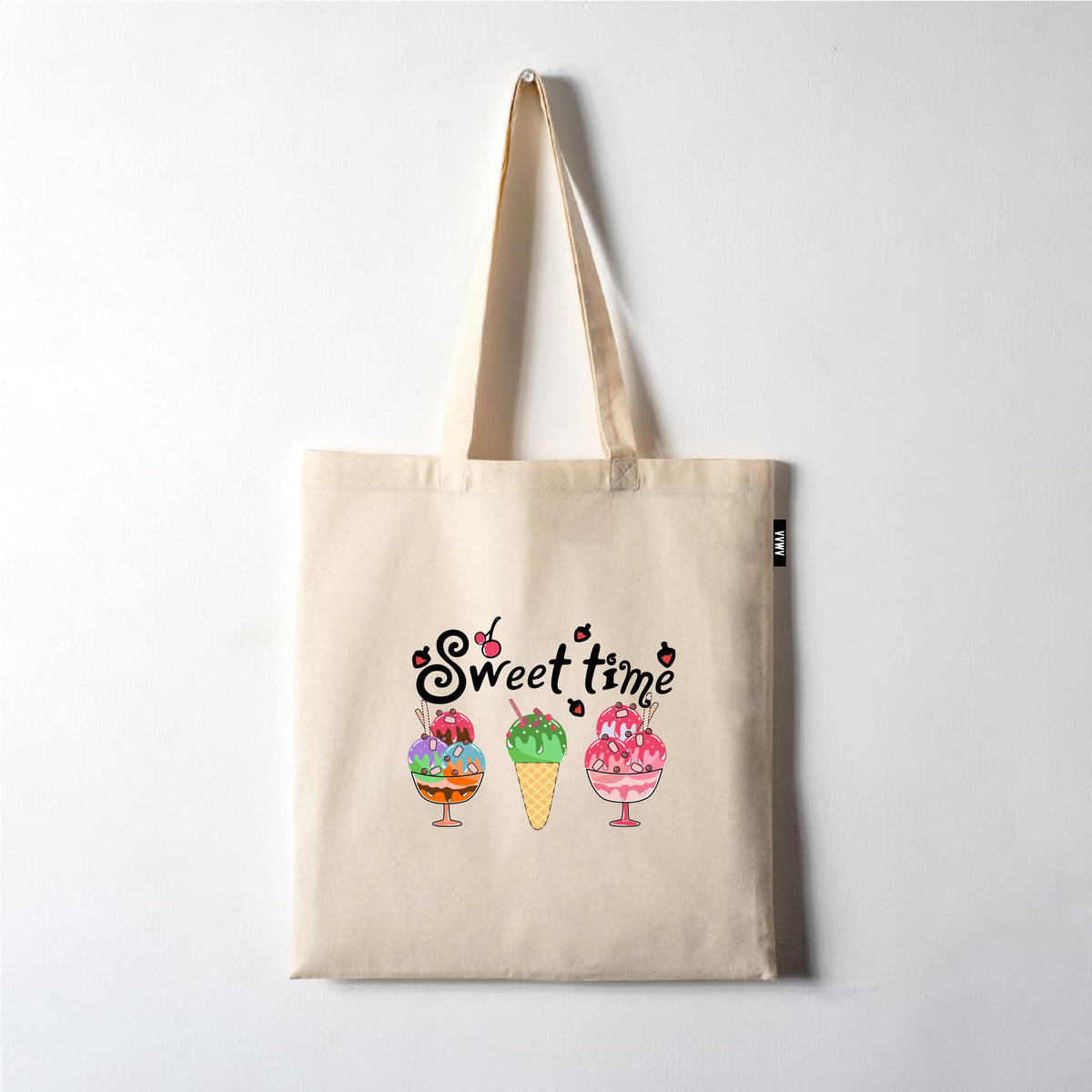 VVWV Printed Tote Bag | 100% Organic Cotton Shopping | Grocery Tote Bag | Women Office College Grocery | Vegetable Bags Market, Canvas Bag 15kgs Capacity (13 x 15.7 Inch)