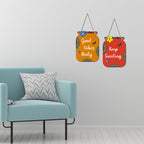 Artvibes Good Vibes Only Quote Decorative Wall Hanging Ornaments | Quotes Decor Item | Wall Accent | Office Decor | Inspirational Quotes Wall Art | Mdf Wall Decoration | Gifts (WH_6805N), Set of 2