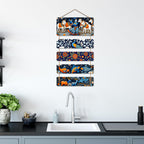 Artvibes Divine Lord Krishna Fishes Deers & Cows Folk Art Wooden Wall Hanger for Home | Spiritual Decor Items | Wall Illustrations | Artwork| Stylish Modern Decor Item | Gift Items (WH_6721N)
