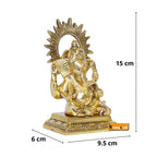 KridayKraft Ganesha Metal Statue,Ganpati Murti for Pooja Room & Decor Your Home,Office,Religious Idol Gift Article,Showpiece Figunrines...