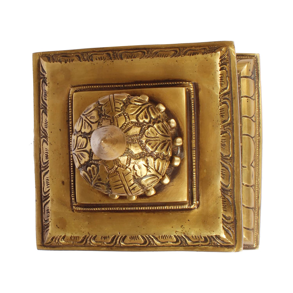 ARTVARKO Handcrafted Full Brass Temple Pooja Mandir for Living Room Pooja Ghar Decoration Religious Home Décor 13 Inch.