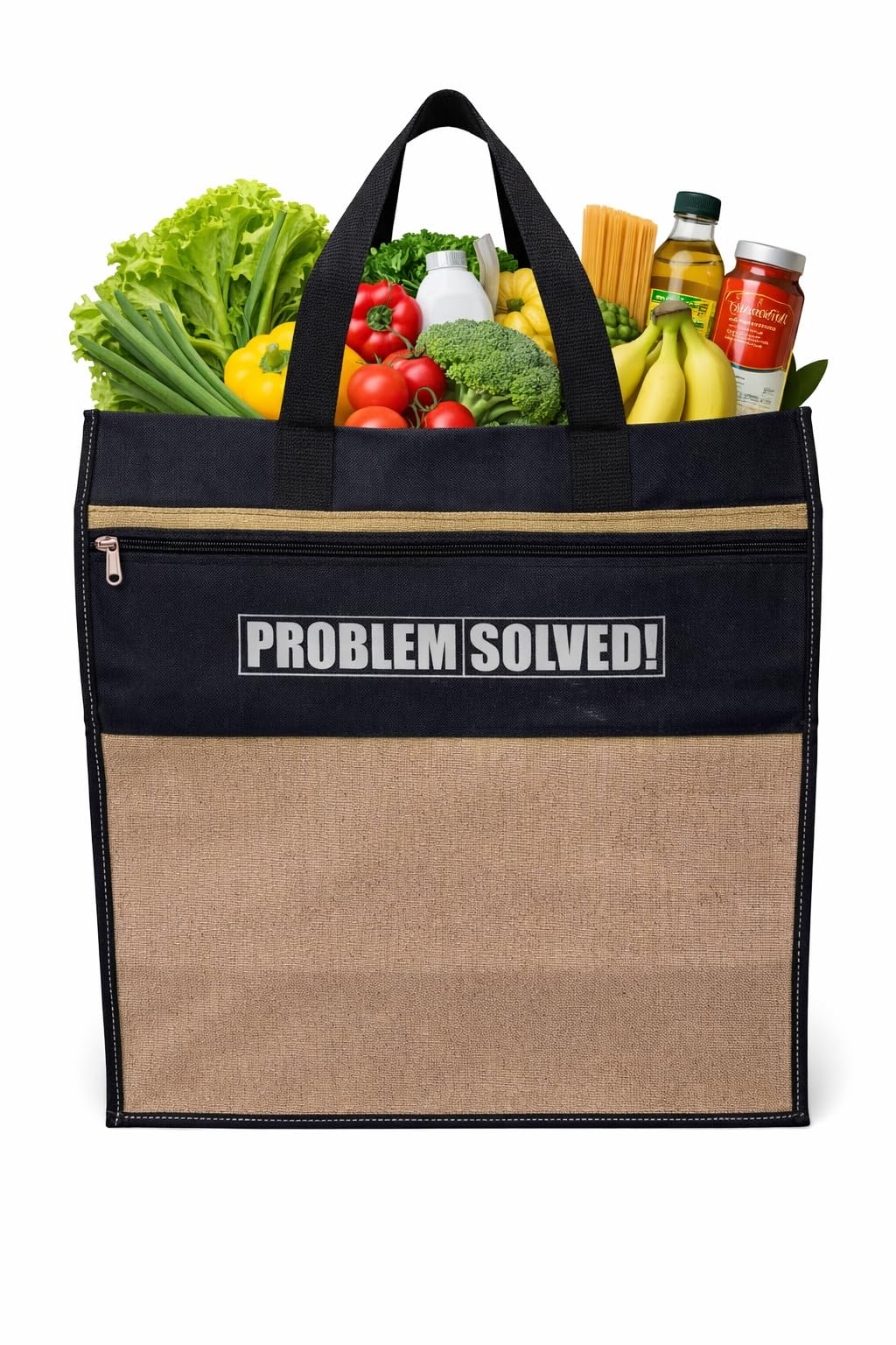 Canvas Shopping Bag Big Heavy Duty Large Eco Cotton Cloth Grocery Shopping Bag for Men Ladies Vegetable Milk Fruits with Hand Carry Handle Lunch Box Jhola Tote Bags Large Size 52x43x23