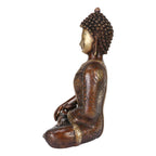 SVARUP Brass Buddha Idol in Bhumisparsha Mudra Statue Tibetan Buddhist Décor Height 12 Inch Weight 6 Kg Color Bronze