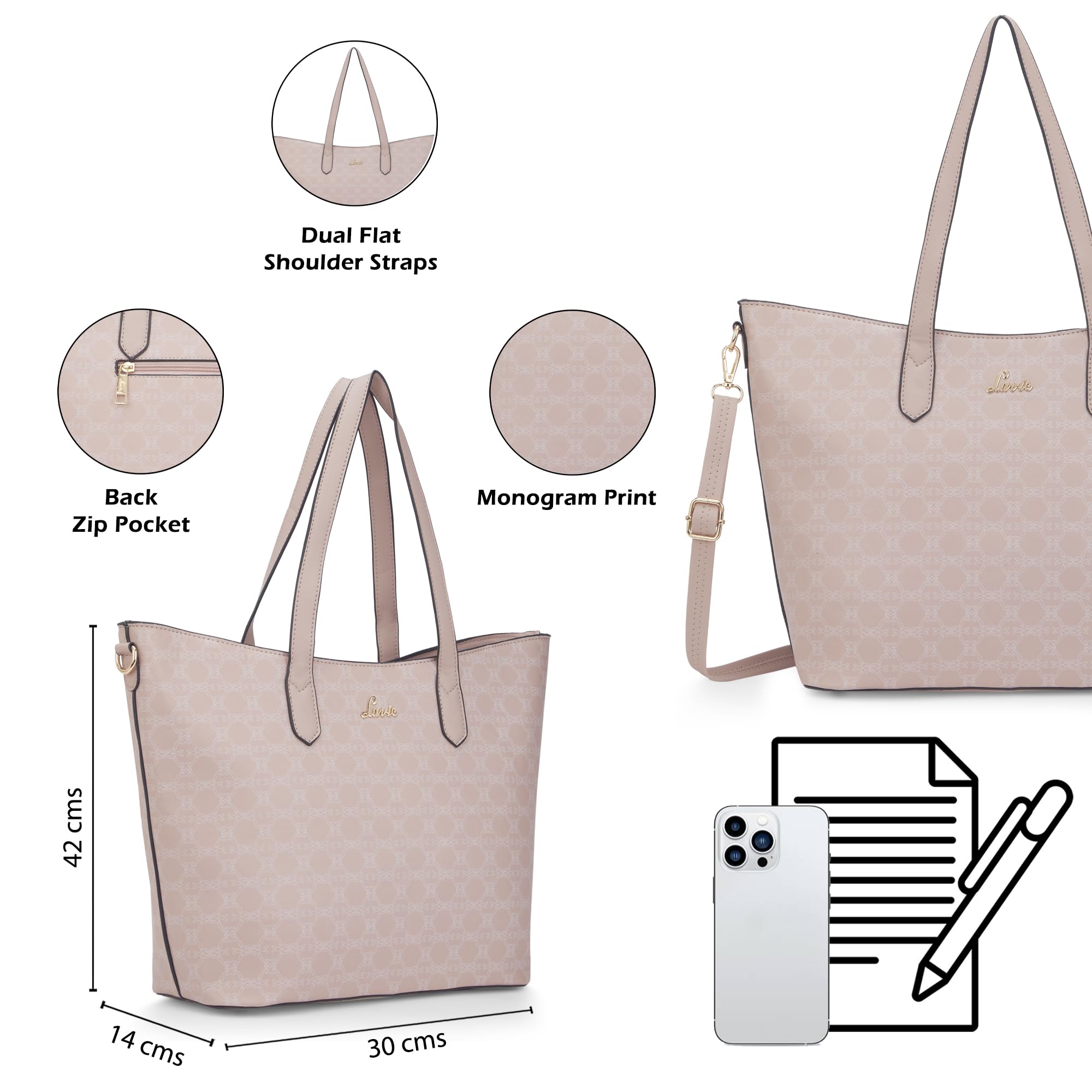 Lavie Women's Hailon Tote Handbag | Tote Bag for Work | Ladies Purse | Stylish Shoulder Bag | Gift for Women