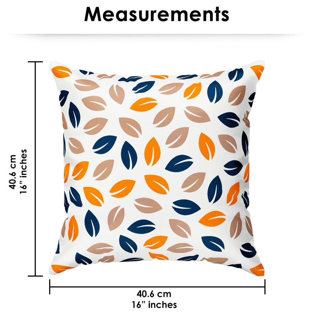 Story@Home Cushion Cover | Polyester | 16 in x 16 inch | Vibrant Blue & Orange Geometric Design | Pillow Covers Set of 5 | Decoration Items for Living Room, Sofa Decor | Chic Accent Cushion Covers