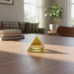 TREE MAISON CORONATING HOMES Citirine Crystal Pyramid | 1 Inch | Vastu Correction | Reiki Crystal Pyramid for Positive, Meditation| Home & Office Decor |Pack of 1