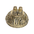ARTVARKO Brass Lord Balaji Charan Venkateswara Feet Vishnu with Shanku & Chakra Namam Divine Blessings from Tirupati 2 Inch