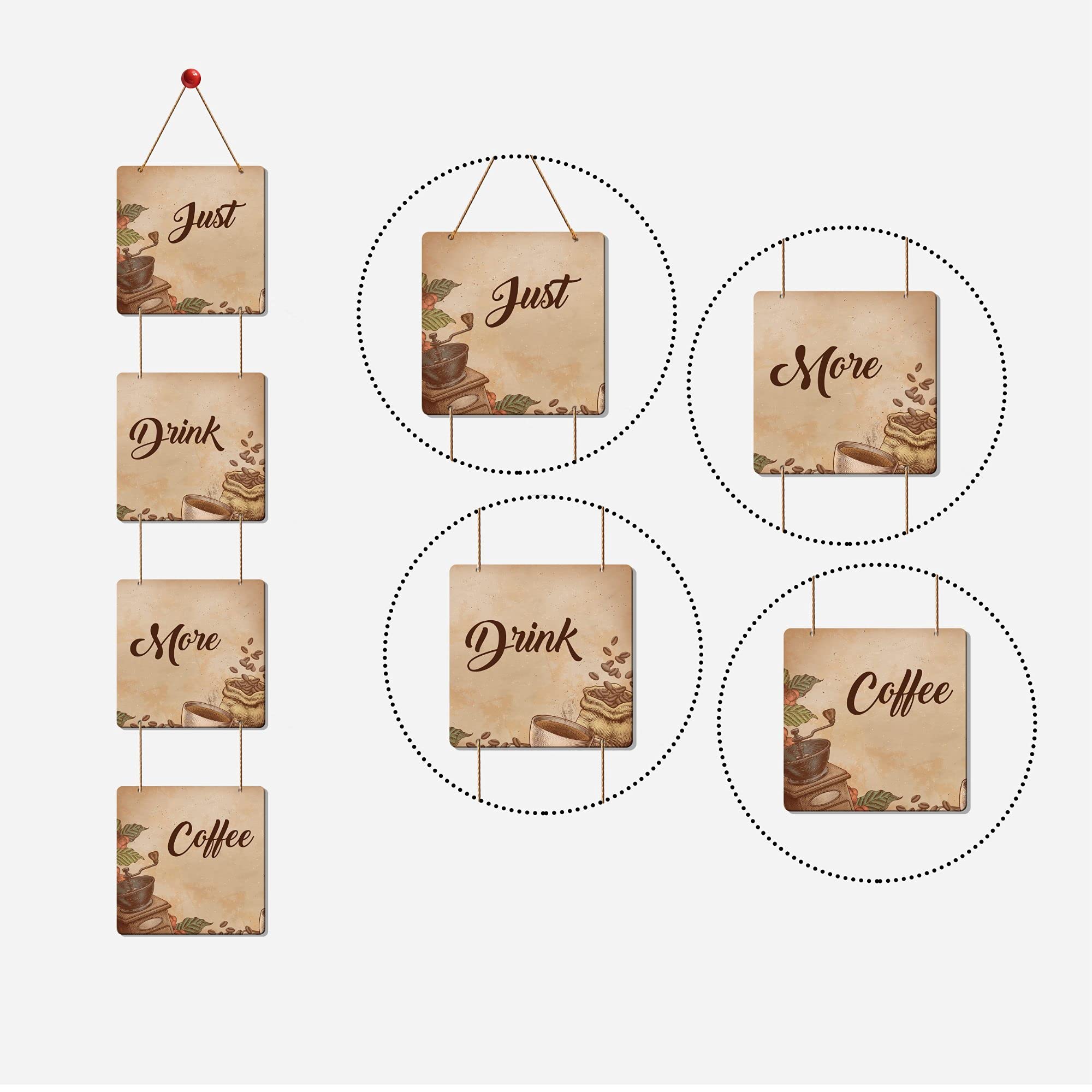 Artvibes Quotes Designer Square Wall Hanger MDF Wooden for Home Decor | Office | Living Room | Bedroom | Gift | Decor Item | Home Decoration Items stylish | Wall Hanging Decorative Items,(WH_3308NR)