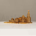 Artarium Ram Mandir Ayodhya Model for Home Temple (Length: 6 Inch), Resin Ram Lalla Temple Replica Decorative Showpiece for Pooja Room, Mandir, Home Decor & Spiritual Gift