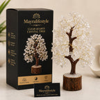 Mayralifestyle Natural Clear Quartz Crystal Tree | Handmade Gemstone Wish Tree for Home Decor, Office Desk, Meditation & Reiki Healing | Decorative Crystal Bonsai Tree