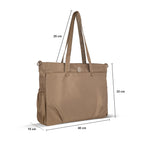 Premium Large Capacity Everyday Tote Bag for Women with Zipper Closure and Multi Pocket Storage (BROWN)