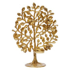 ARTVARKO Brass Decorative Kalpavriksha Tree of Life Flowers Candle Tea Holder Handicraft Product Decorative Table Top Decor Life Vastu Remedies for Home and Office 8.5 Inches
