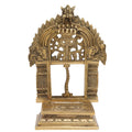 ARTVARKO Brass God Sheshnaag Throne Pooja Singhasan Chowki Prabhavali for Idol Seat God Stand Pooja for Idols 9 Inch