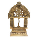 ARTVARKO Brass God Sheshnaag Throne Pooja Singhasan Chowki Prabhavali for Idol Seat God Stand Pooja for Idols 9 Inch