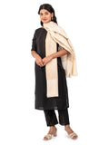 Naureen Women Pashmina Blend Zari Shawl, Warm and Soft, 40x80 inch