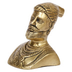 ARTVARKO™ Brass Chhatrapati Shivaji Maharaj Idol,The Legend of Maharashtra Statue Murti Statue for Home Office Décor Gift Item (Golden Small 7x9x8.5 cm)