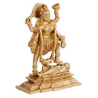 ARTVARKO Brass Maa Kali Statue Murti with Shiva Idol Temple Puja Sculpture Showpiece 7.5 Inch