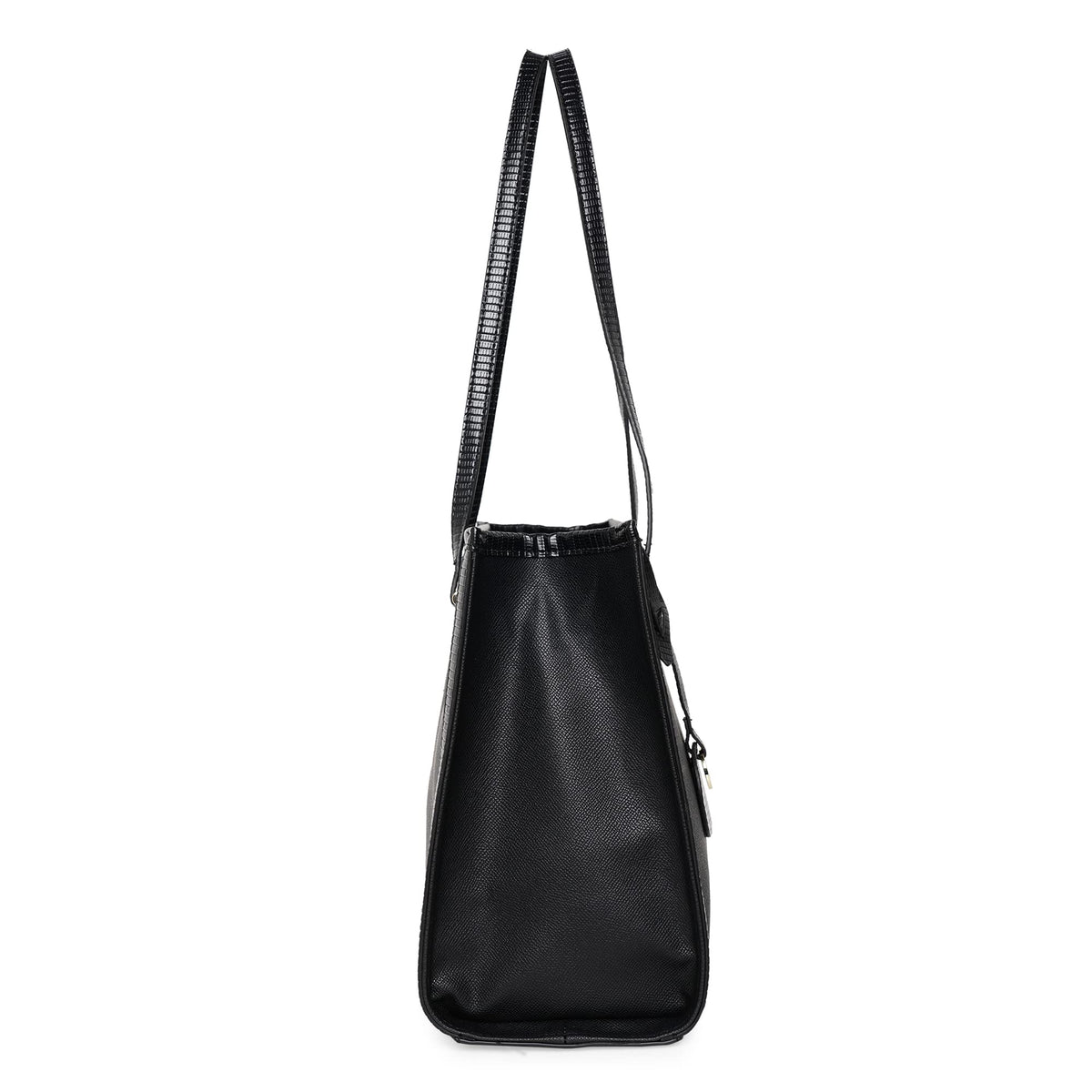 Accessorize London Women's Fabric Rosie Book Black Shoulder Tote Bag (BLACK)