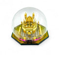 Bhanu Priya 24K Gold Plated Golden Temple Amritsar Miniature Replica in Glass Dome | Souvenir Showpiece for Home Decor, Office Desk, and Gifts (Medium) (13 * 13 * 10cm)