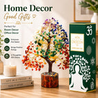 Crocon Seven Chakra Tree of Life for Positive Energy - Feng Shui Decor, Fake Bonsai, Crystals and Healing Stones, Money Tree, Room Decor 7 Chakra, Stone, Healing Crystals, Spiritual Gifts