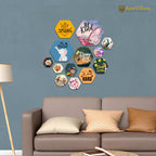 Artvibes Be Kind Decorative Hexagon Shape MDF Wooden Wall Hanging | Quotes Decor Item | Wall Poster | Office Decor | Inspirational Quotes Wall Art | Mdf Wall Decoration | Gifts (WPS_214N), Set of 13