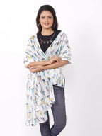 AQVA Printed Cotton Scarf for Women Stylish (Naav) | Head and Face Cover Scarf for Girls with 100% Cotton | Soft & Lightweight Scarves/Stoles for all Weather (72 x 43 in)
