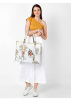 Yda fashion Quilted Cotton Tote Bag – Reusable Large Shopping Bag for Women & Men, Lightweight Eco-Friendly Grocery Tote with Printed Design, Shoulder Bag for Travel, Beach & Daily Use