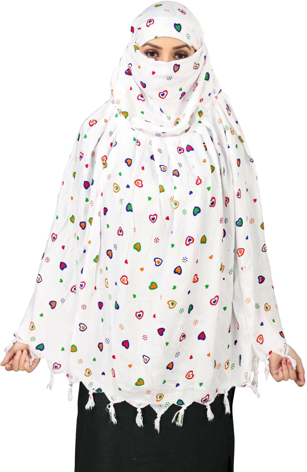 VASTTRAM Women's Pure Cotton Long Scarves Scarf Cum Mask usable for Driver Anti Pollution Full Face Cover With UV Sun Rays Protection
