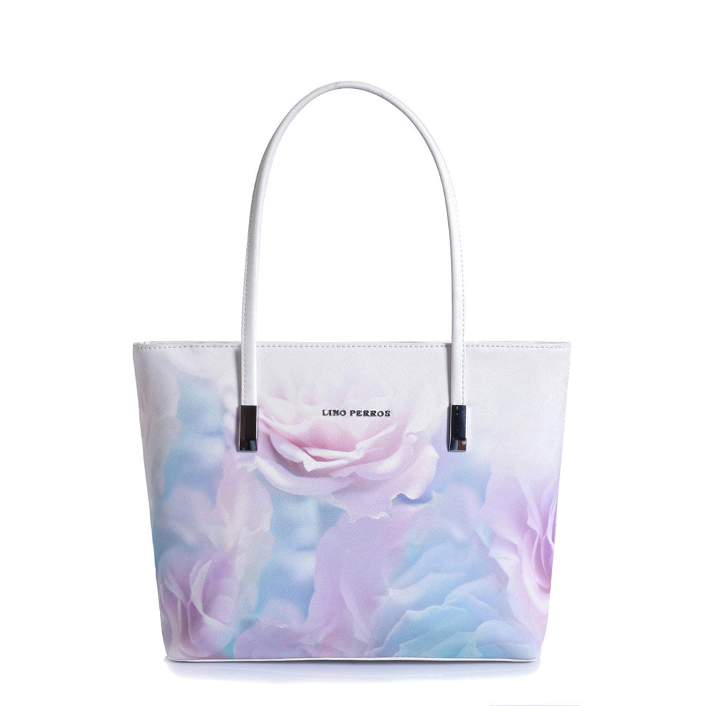 Lino Perros Womens Pink Leatherette Classic Tote Bag (Pink)