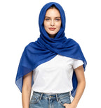 Lina & Lily Solid Shimmer Sparkle Glitters Sheer Maxi Shawl Head Scarf Hijab (#14 TRUE BLUE)