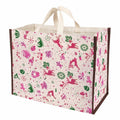 DOUBLE R BAGS Big Heavy Duty Large Eco Cotton Canvas Grocery Shopping Bag for Men & Women Vegetable Milk Fruits with Hand Carry Handle Lunch Box Jhola Tote Bags (Christmas, Pack of 3)