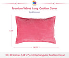 RD TREND® Corduroy Cushion Cover Set of 2, Striped Double Sided Decorative Throw Pillowcases for Sofa, Bed & Living Room Rectangular Long Cushion Covers 18x28 inches | Salmon