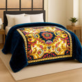 BSB HOME Super Soft Cloudy Printed Double Bed Mink Blanket for Mild Winter Heavy Winter, Single Ply (Layer) Blanket Warm Hot Cozy Lintfree 220 x 230 Cm – 2500 Grams (Ornate & Pink Floral Design) Kafalo