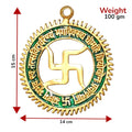 Kridaykraft Gayatri Mantra with Swastik Wall Hanging in Metal for Home Decor,Metal Handicraft Swastic Gayatri Mantra Wall/Door Hanging Religious Handicraft 5.5 Inches 100 Grams 1 Piece