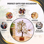 Crystal Divine Money Magnet Crystal Tree Handmade Home Decor Items Bonsai Showpiece Vastu Gift Decoration Hall Healing Crystals Gifts, 6 Cm, 26 Cm