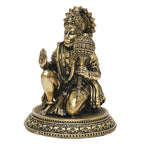 SVARUP Brass Superfine Hanuman Ji Murti Lord Meditation Balaji Bajrangbali Bahubali Sankat Mochan Bhagwan Idol Height 3 Inches
