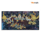 VIBECRAFTS Canvas Paintings for Living Room Drawing Room Hindus Canvas Wall Painting Fitted With Wooden Frame For Home | Office | Living Room | Gift (PTVCH_2715)
