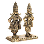 ARTVARKO Pure Brass Shri Vitthal Rukmani Murti Statue Idol for Home Office Temple Decor Gift Height 3 Inch