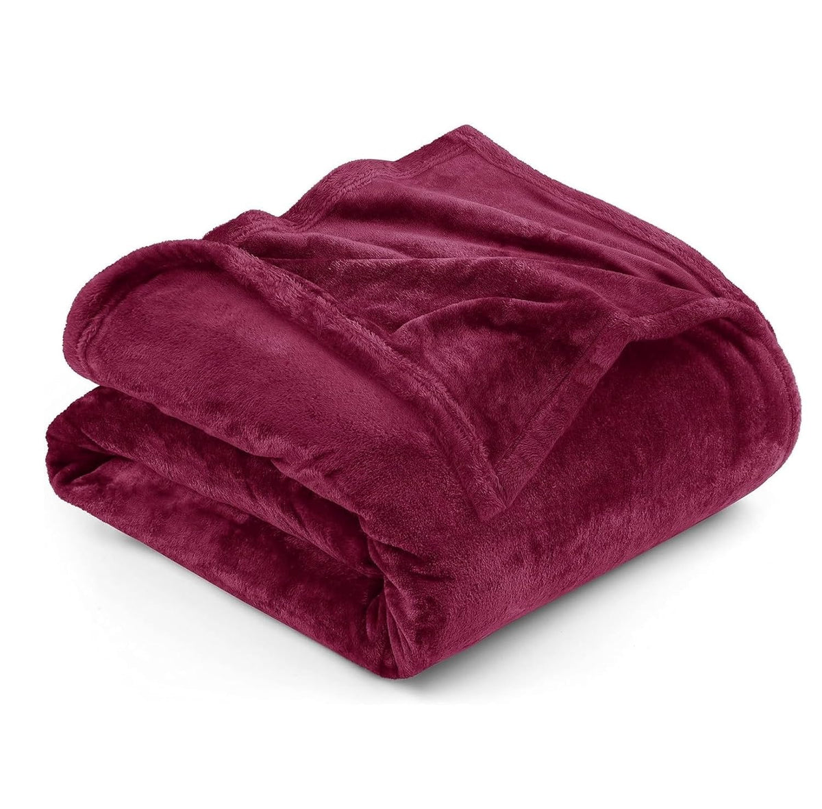 NAYU Cozy Heaven Super Soft Double Bed Fleece Blanket (90x100 Inch) | Ultra-Soft Fluffy Mid-Winter Blanket for Home & Bedroom | Lightweight & Comfortable Bedding (Maroon) Kafalo