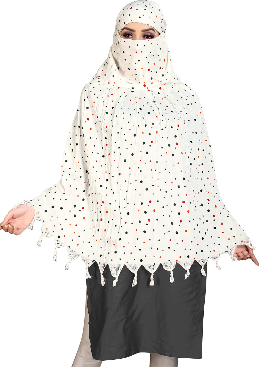 VASTTRAM Women's Pure Cotton Long Scarves Scarf Cum Mask usable for Driver Anti Pollution Full Face Cover With UV Sun Rays Protection