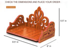 DIVOKAH® Plywood Small Wooden Temple for Home Office and Shop/Wall Hanging Temple/sinhasan/Pooja mandir/Pooja Stand/Hindola (8 MM Plywood Thickness) SNS_WS